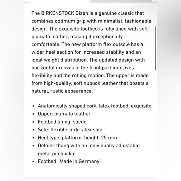 Birkenstock Gizeh PAP Flex Platform Leather Sandals Size 7 NWT - Picture 5 of 17